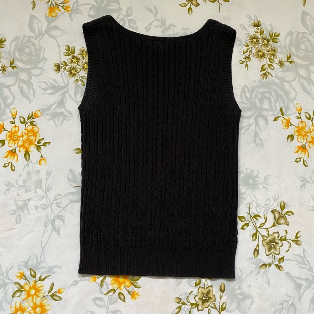 Crystal Kobe Petite S Knit Black Tank Top - Picture 4 of 5